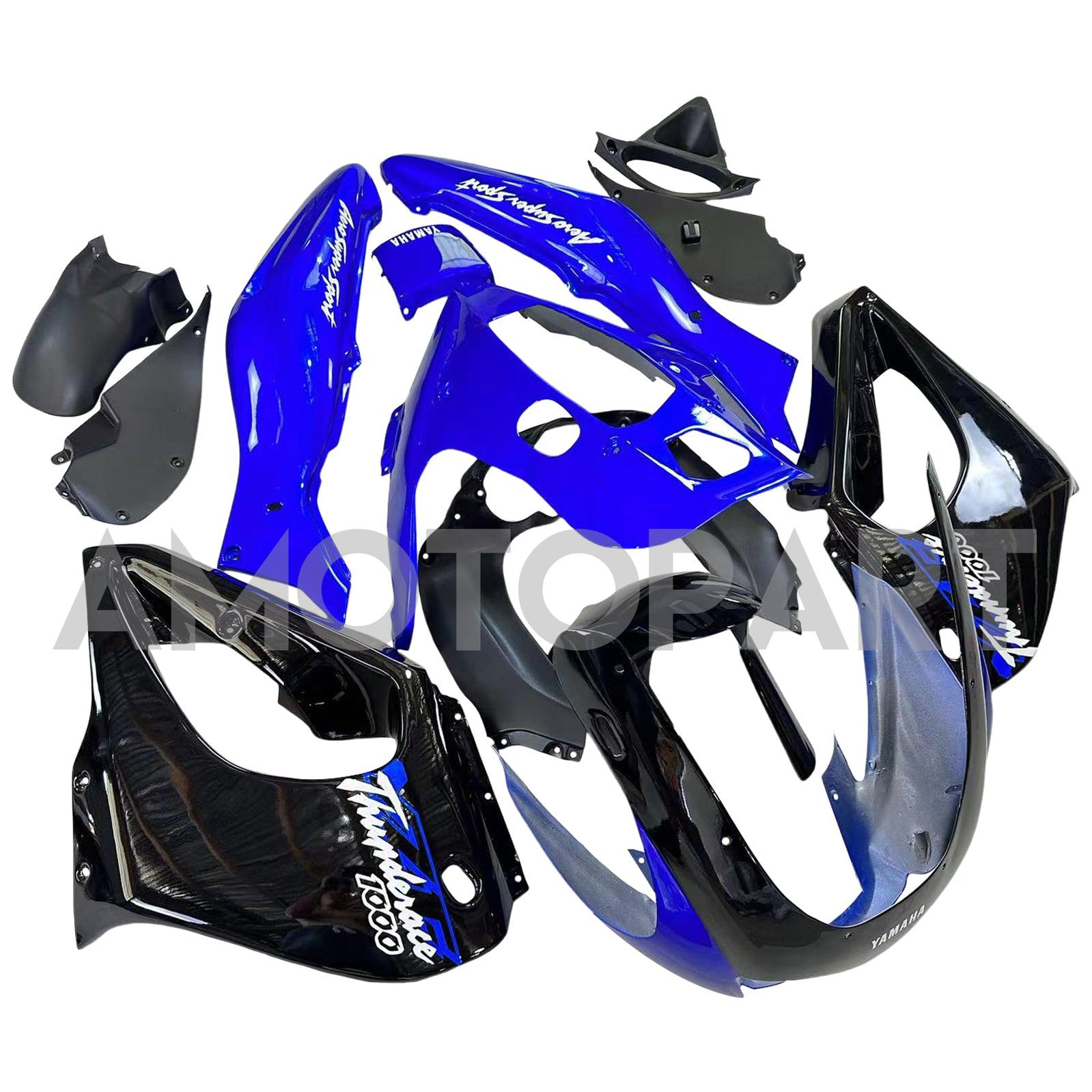 Amotopart 1997-2007 Yamaha YZF1000r Thunderace Fairing Blue & Black Kit