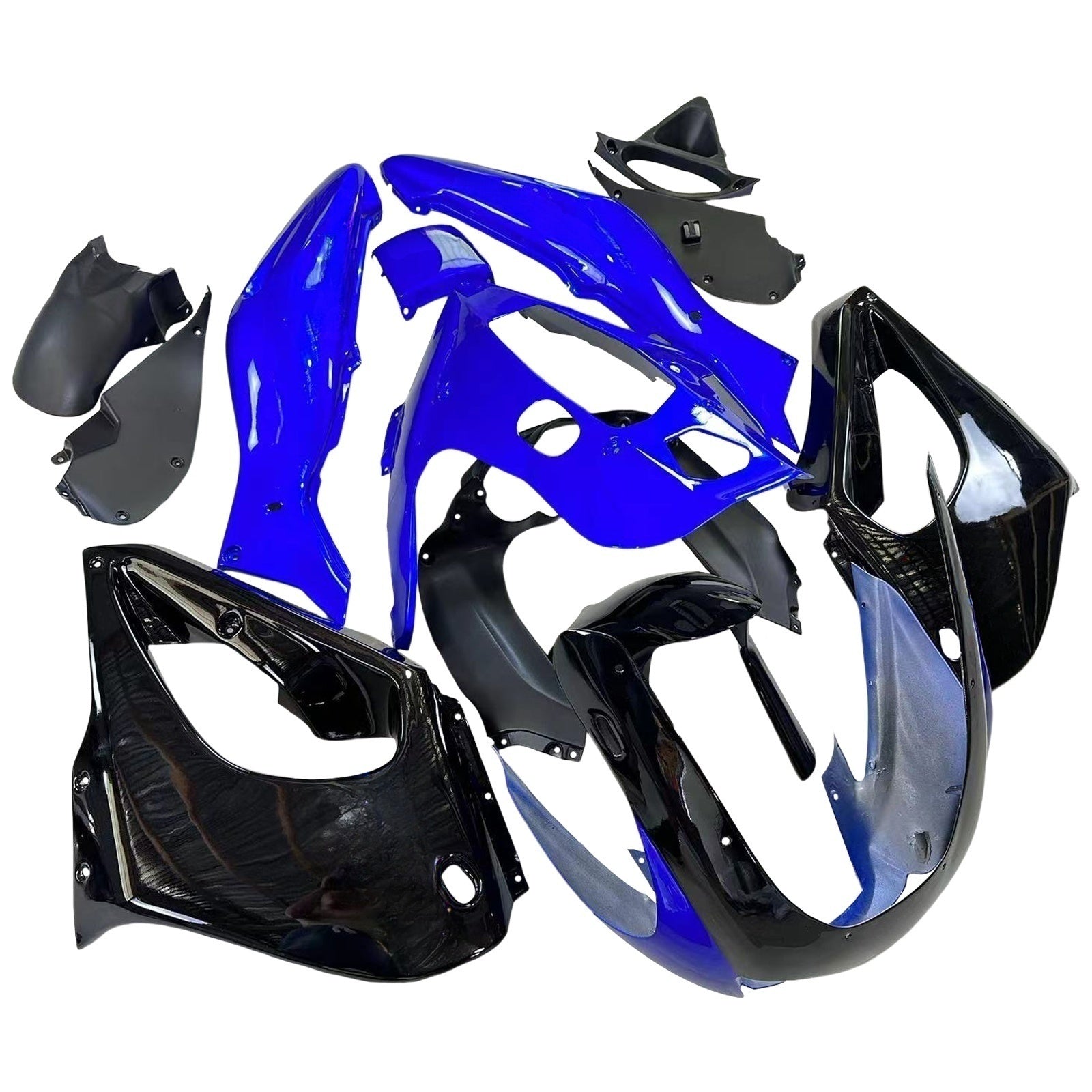 Amotopart 1997-2007 Yamaha YZF1000R Thunderace Verkleidung Blau&Schwarzes Set
