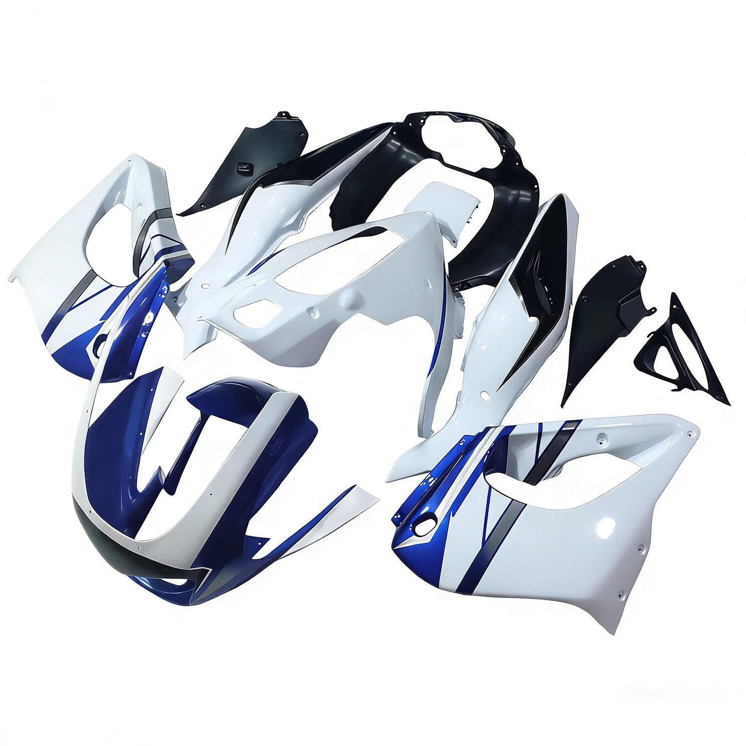 Amotopart 1997-2007 Yamaha YZF1000R Thunderace White Blue Fairing Kit