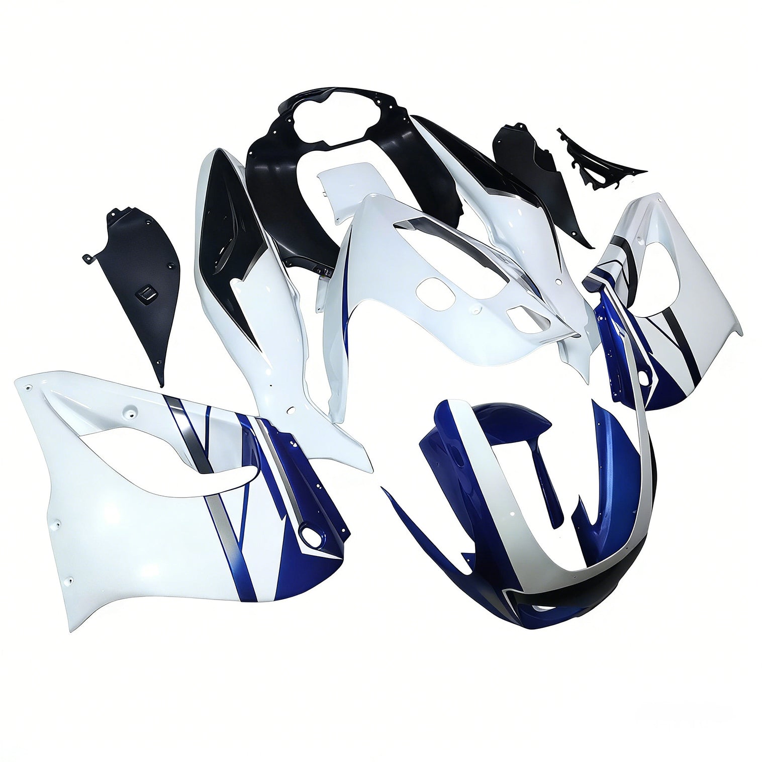 Amotopart 1997-2007 Yamaha YZF1000R Thunderace White Blue Fairing Kit