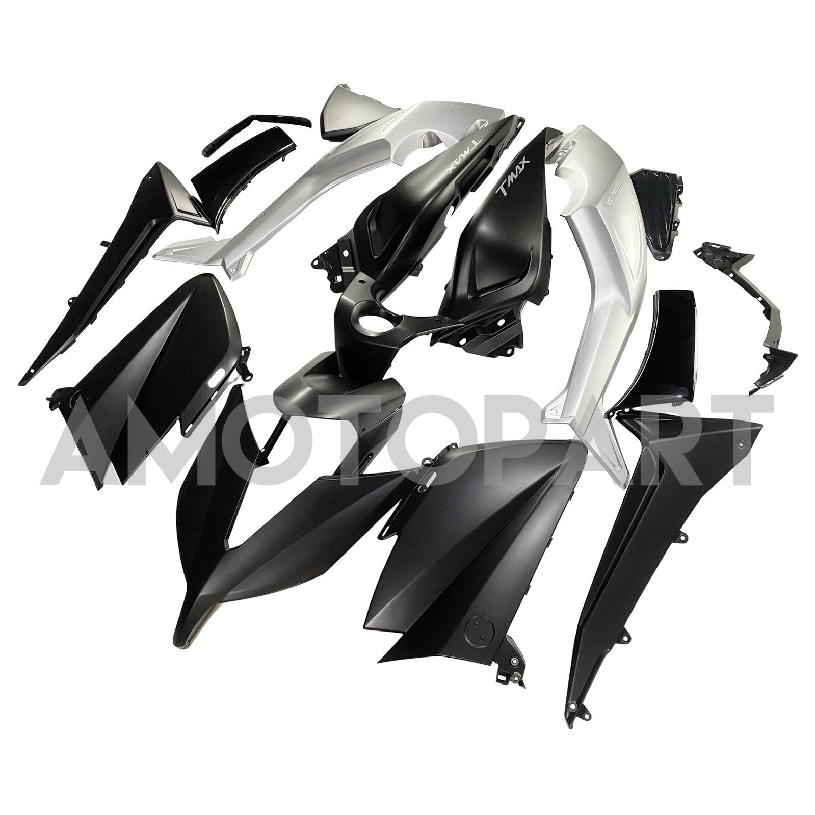 Amotopart 2015-2016 Yamaha T-Max TMAX530 Fairing Black&Sliver Kit