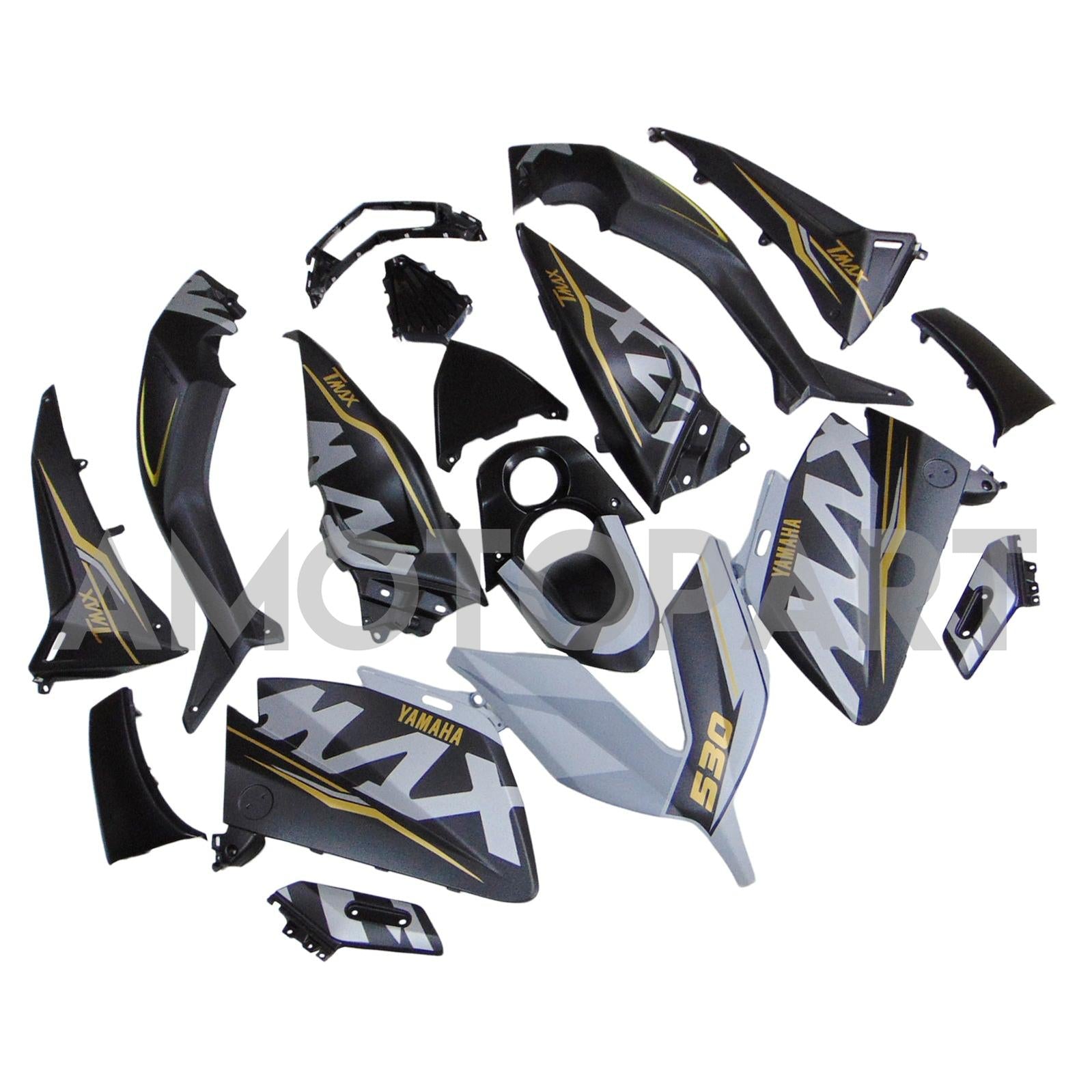 Amotopart 2015-2016 Yamaha T-Max Tmax530 Fairing Matte Black s akcenty