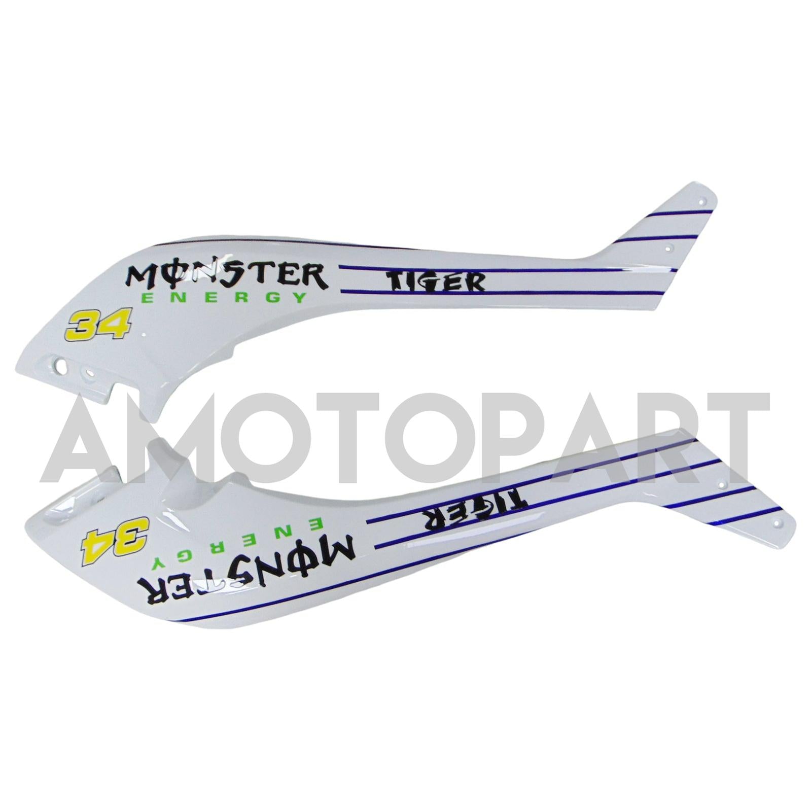 Amotopart 2017-2018 Yamaha T-Max TMAX530 Fairing White&Blue Kit