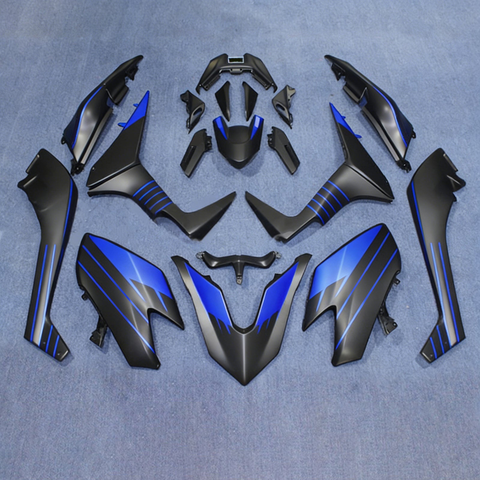 Amotopart 2017-2018 Yamaha T-Max Tmax530 Fairing Blue & Black Style2 Kit