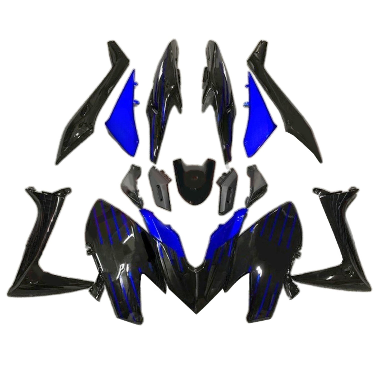 Amotopart 2019-2021 Yamaha TMAX560 Blue Black Fairing Kit