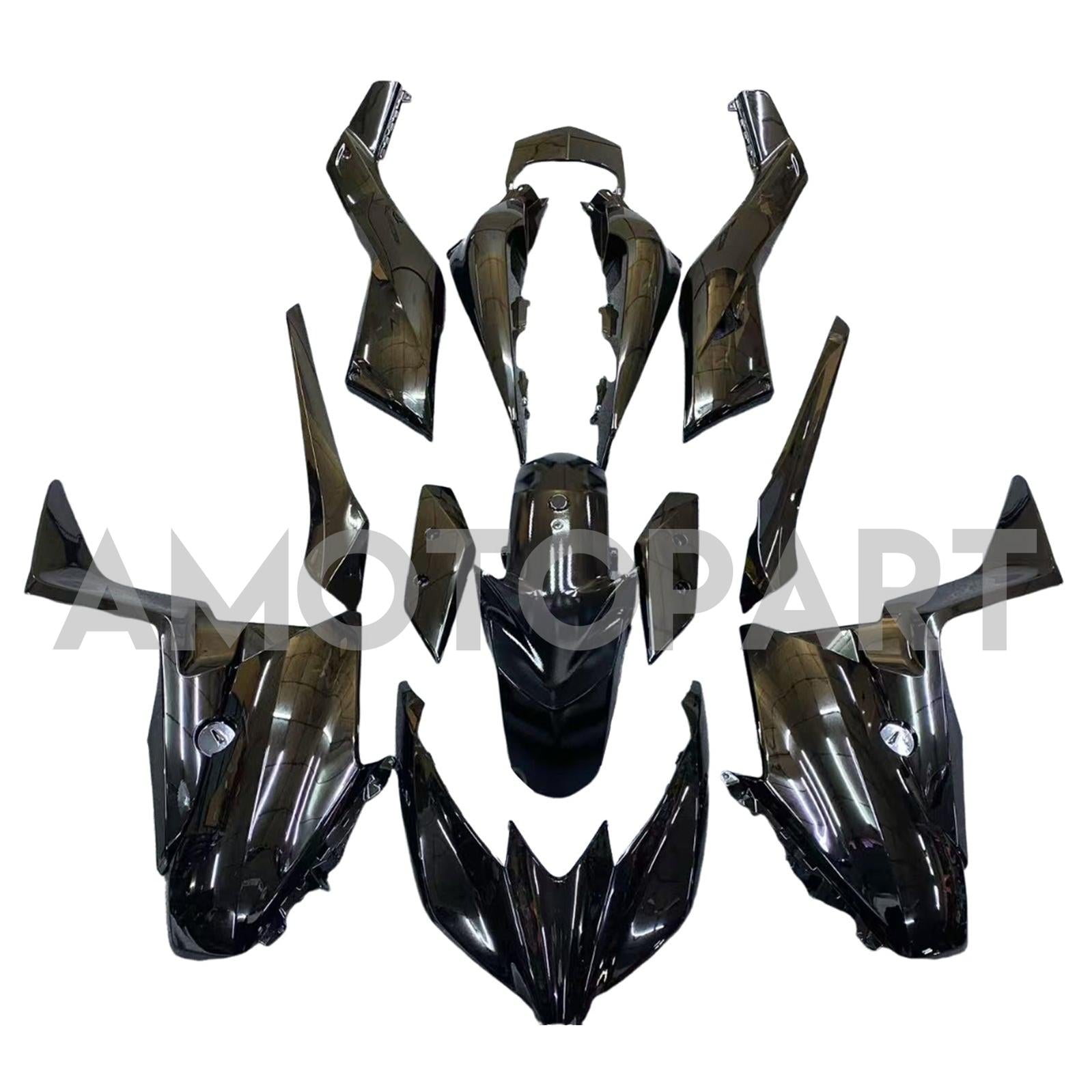 Amotopart 2017-2021 Yamaha XMAX300 Fairing Glossy Black Kit