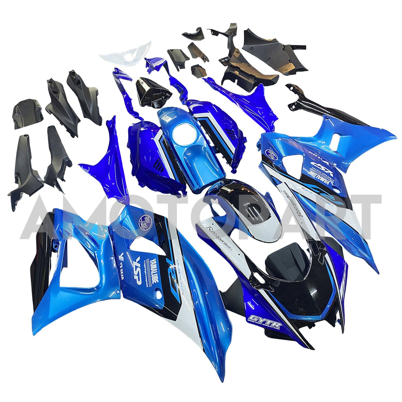 Amotopart 2021-2025 Yamaha YZF-R7 Blue Style1 Kit de carenagem