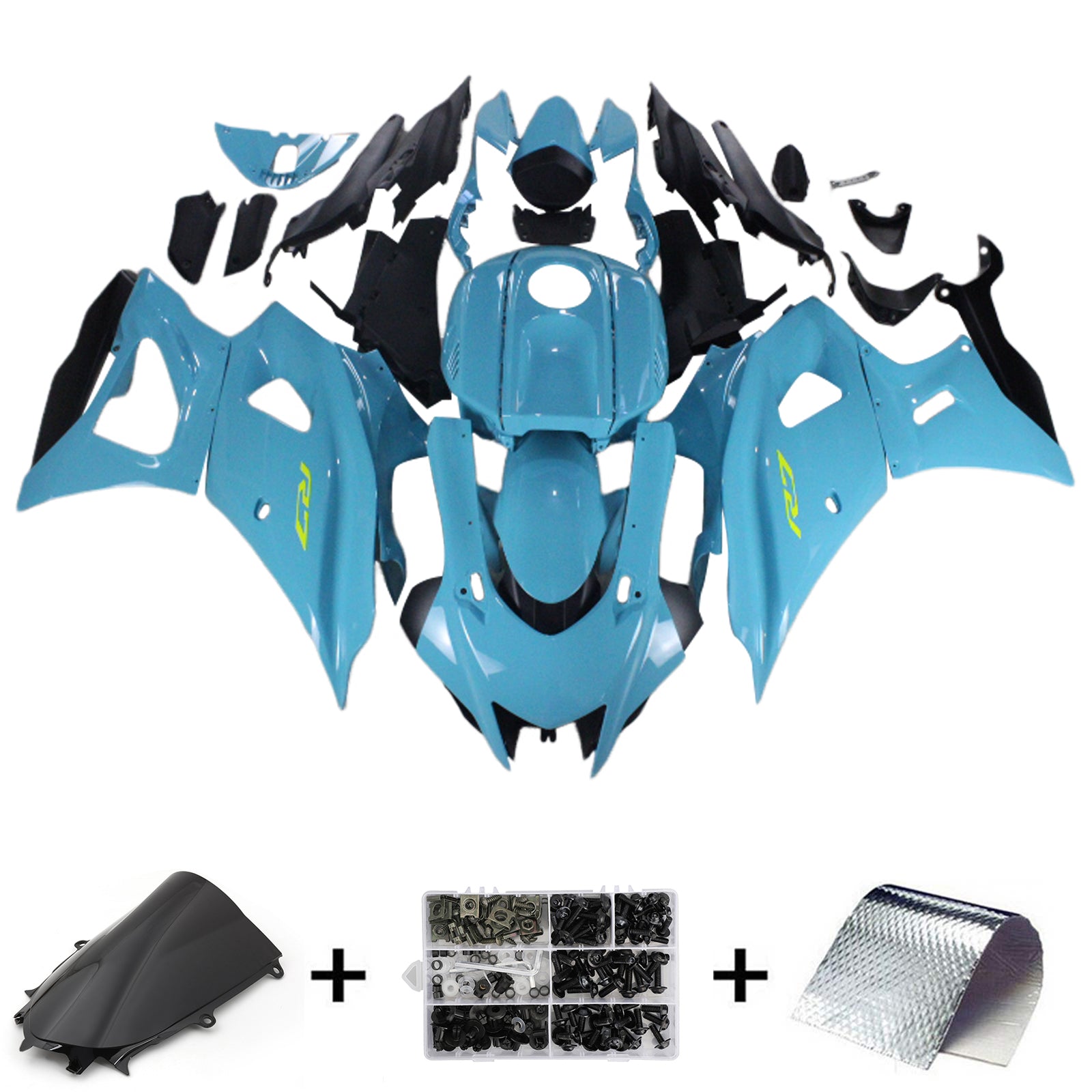 Amotopart 2021-2025 Yamaha YZF-R7 Blue Style5 Zestaw owiewki