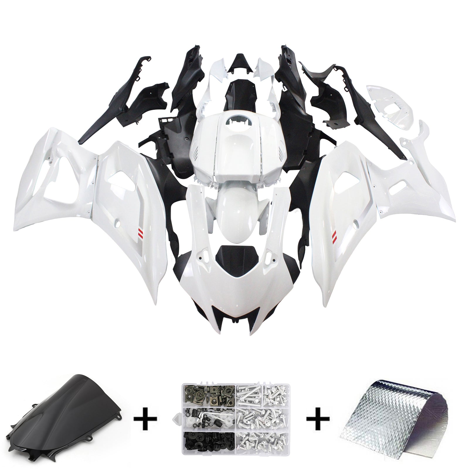 Amotopart 2021-2025 Yamaha YZF-R7 White Fairing Kit
