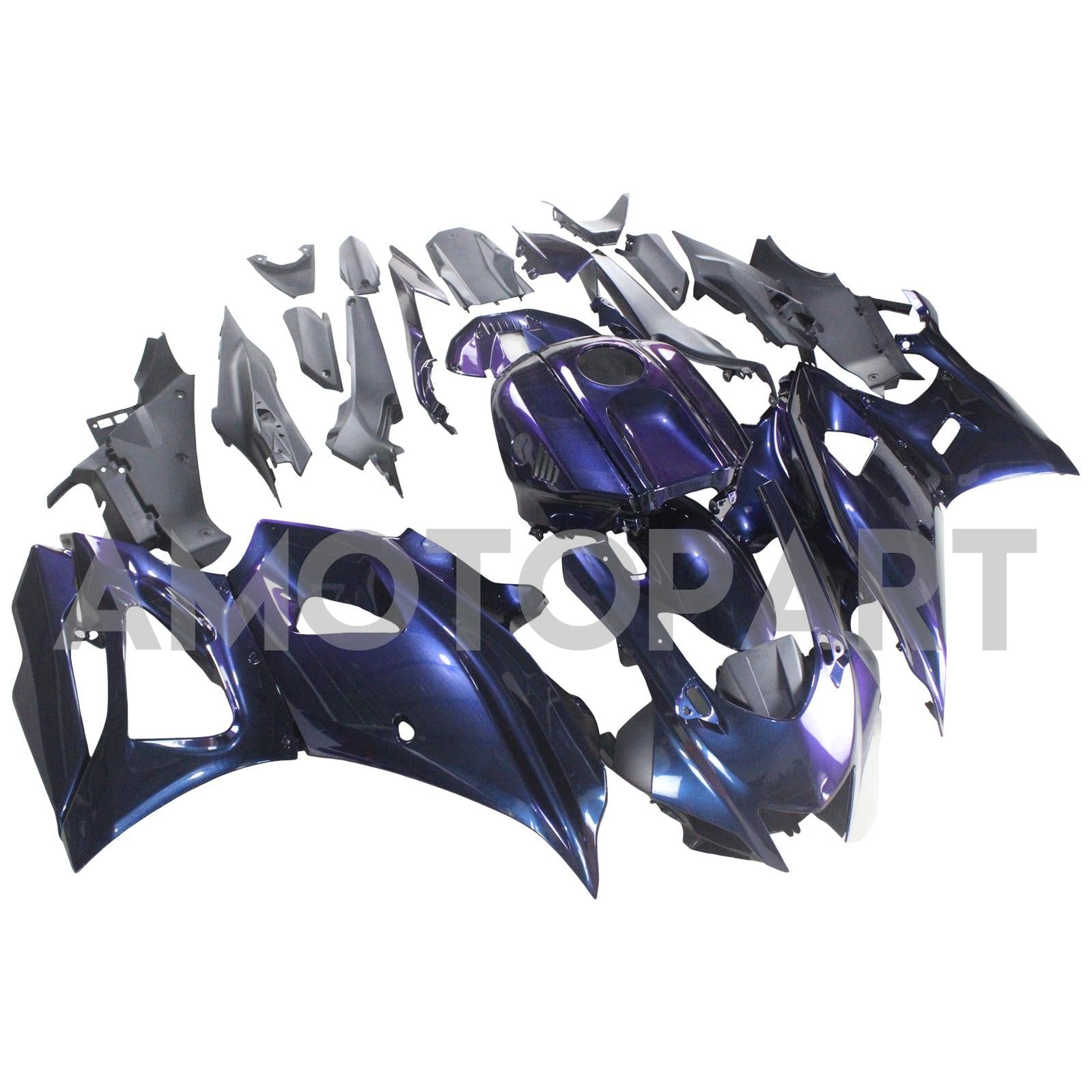Amotopart 2021-2025 Yamaha YZF-R7 Gradient Blue&Purple Style2 Fairing Kit