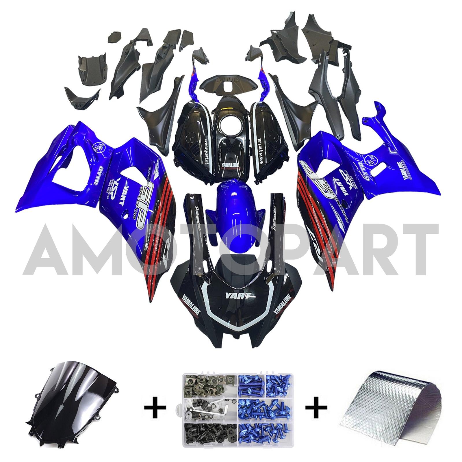 Amotopart 2021-2025 Yamaha YZF-R7 Blue&Black Style1 Fairing Kit