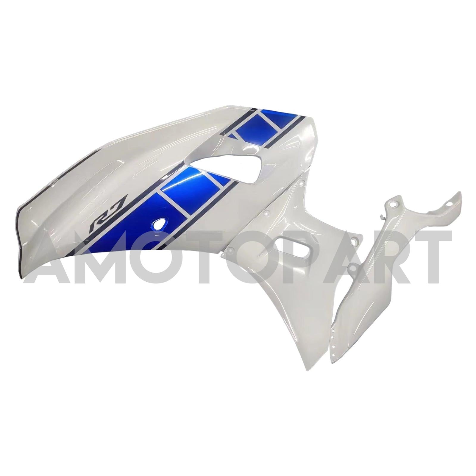 Amotopart 2021-2025 Yamaha YZF-R7 Blue & White Style2 Kit de carenagem
