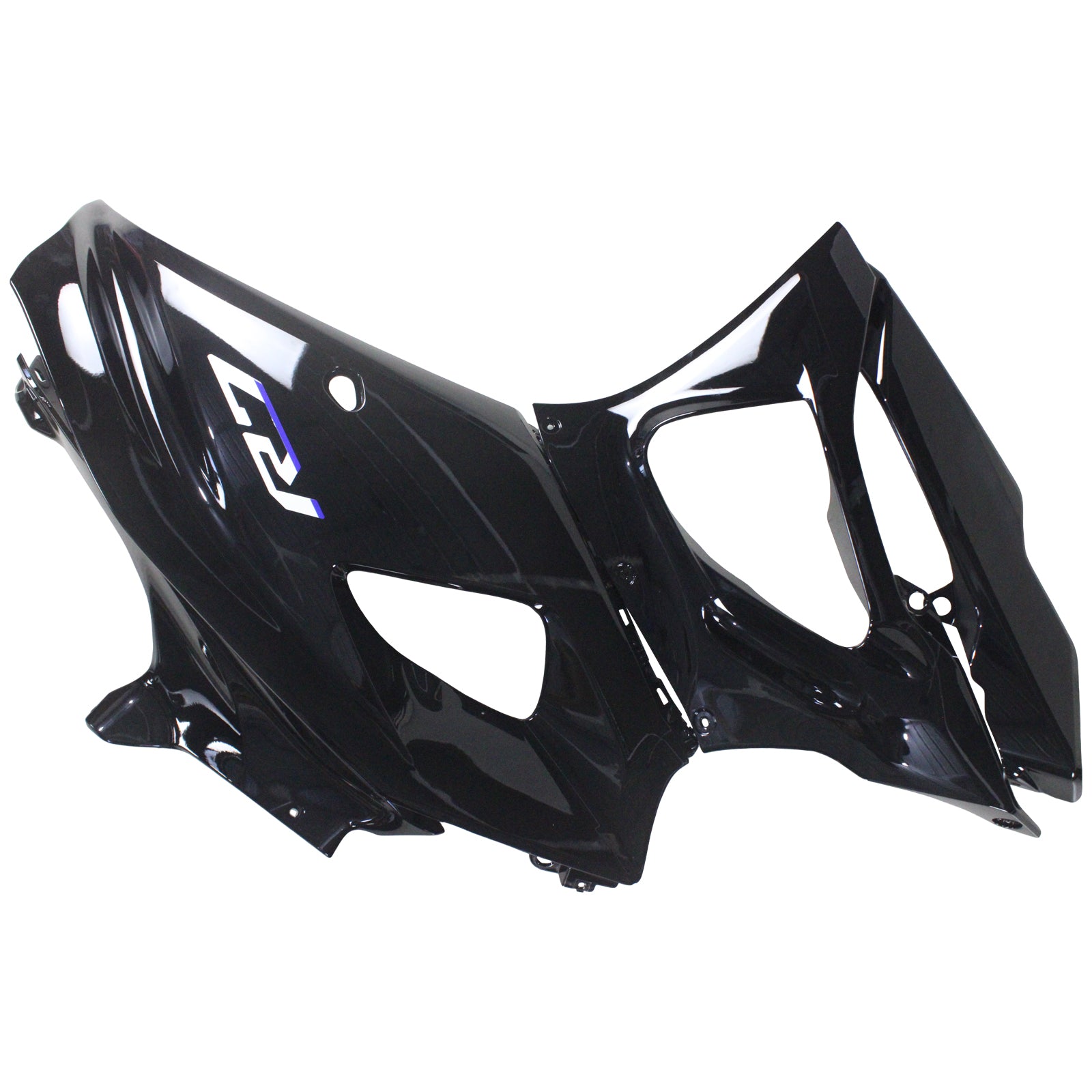 Amotopart 2021-2025 Yamaha YZF-R7 Gradient Black z niebieskim zestawem owiewki logo