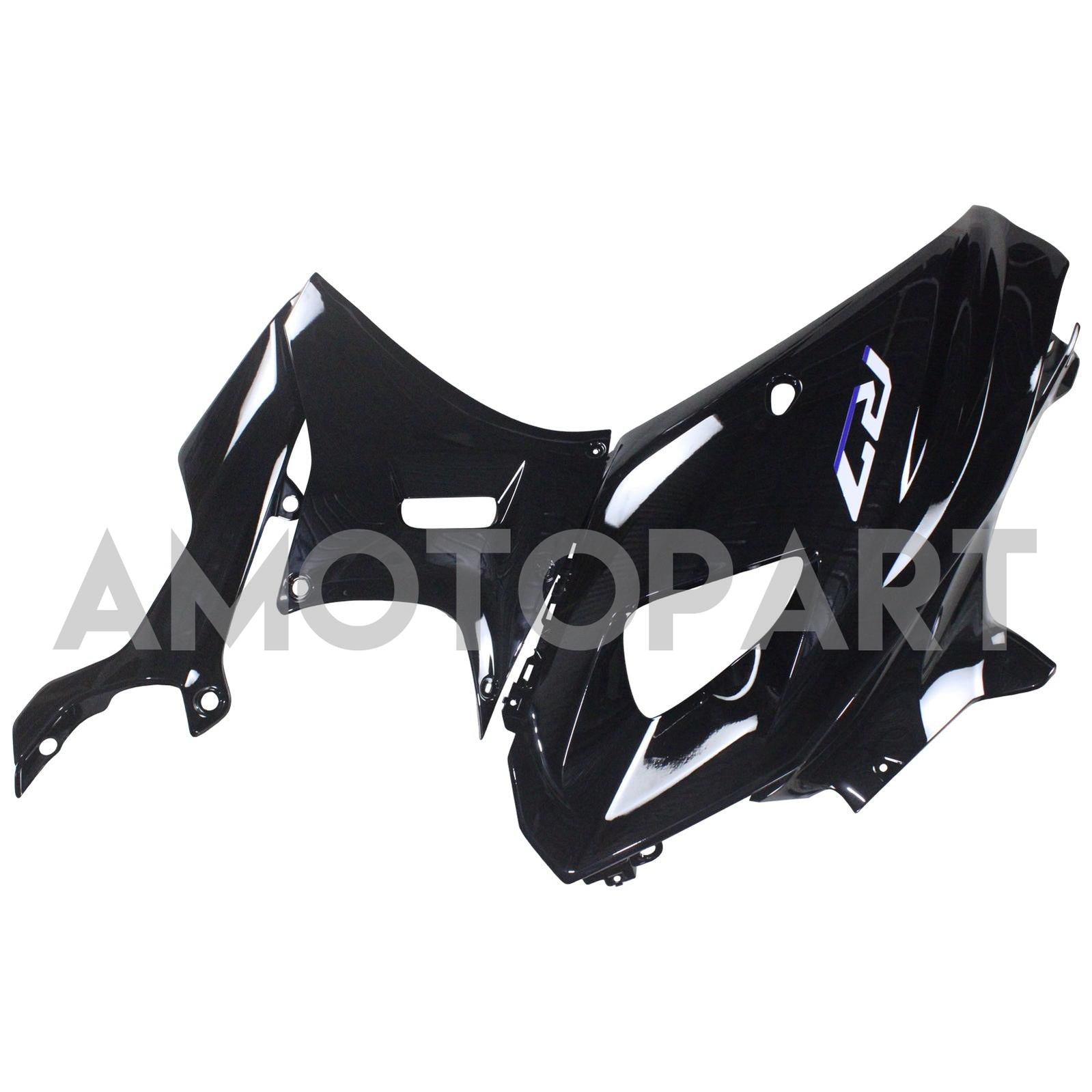 Amotopart 2021-2025 Yamaha YZF-R7 Gradient Black with Blue Logo Fairing Kit