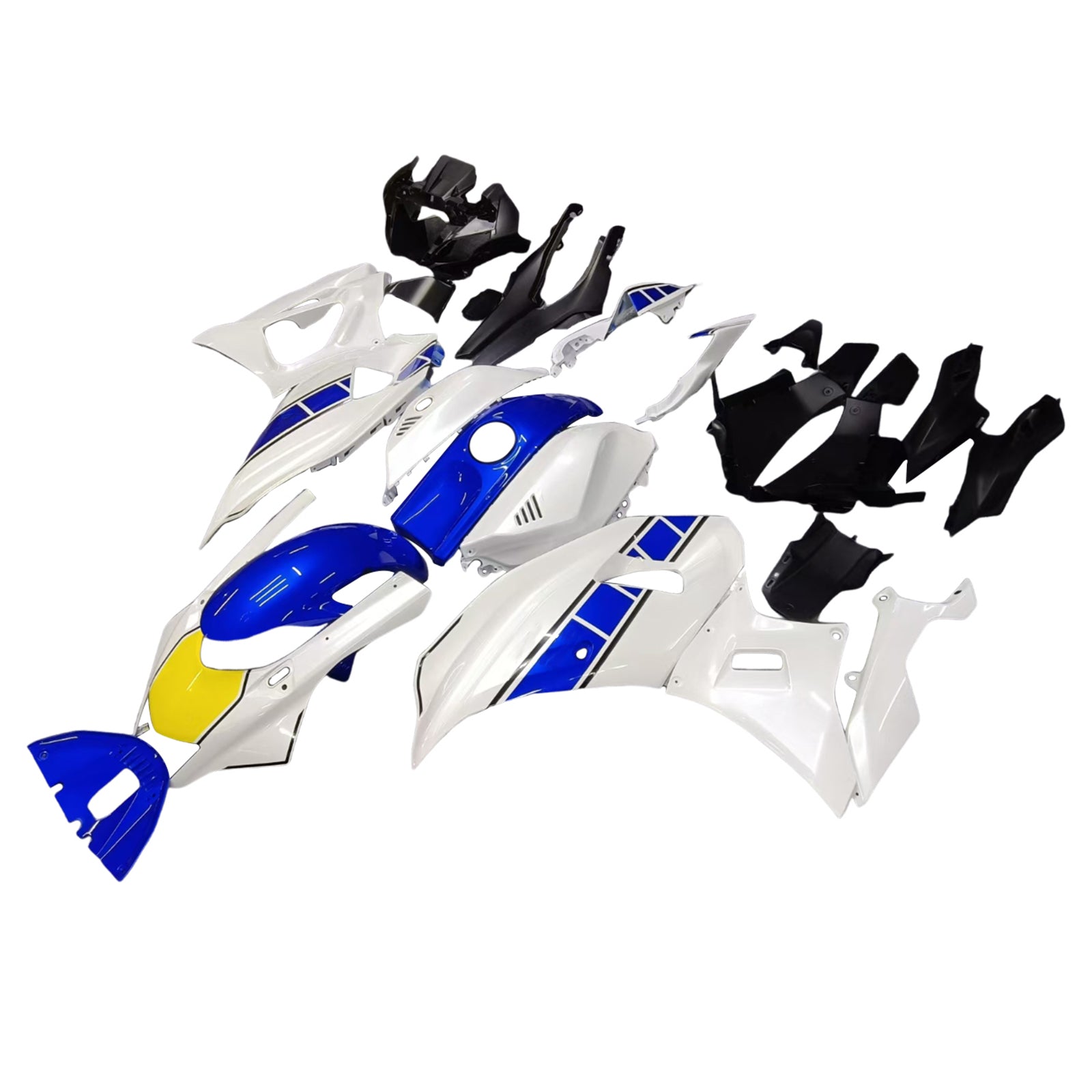 Amotopart 2021-2025 Yamaha YZF-R7 Blue & White Style 1 Fairing Kit