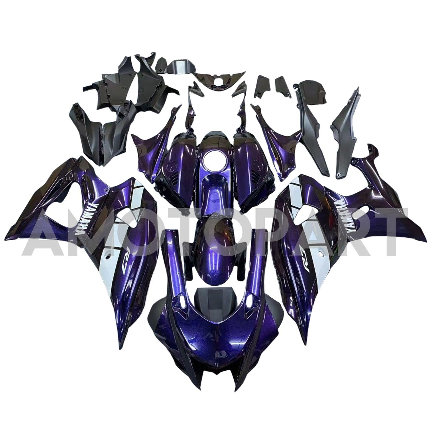 Amotopart 2021-2025 Yamaha YZF-R7 Gradient Blue&Purple Style1 Fairing Kit