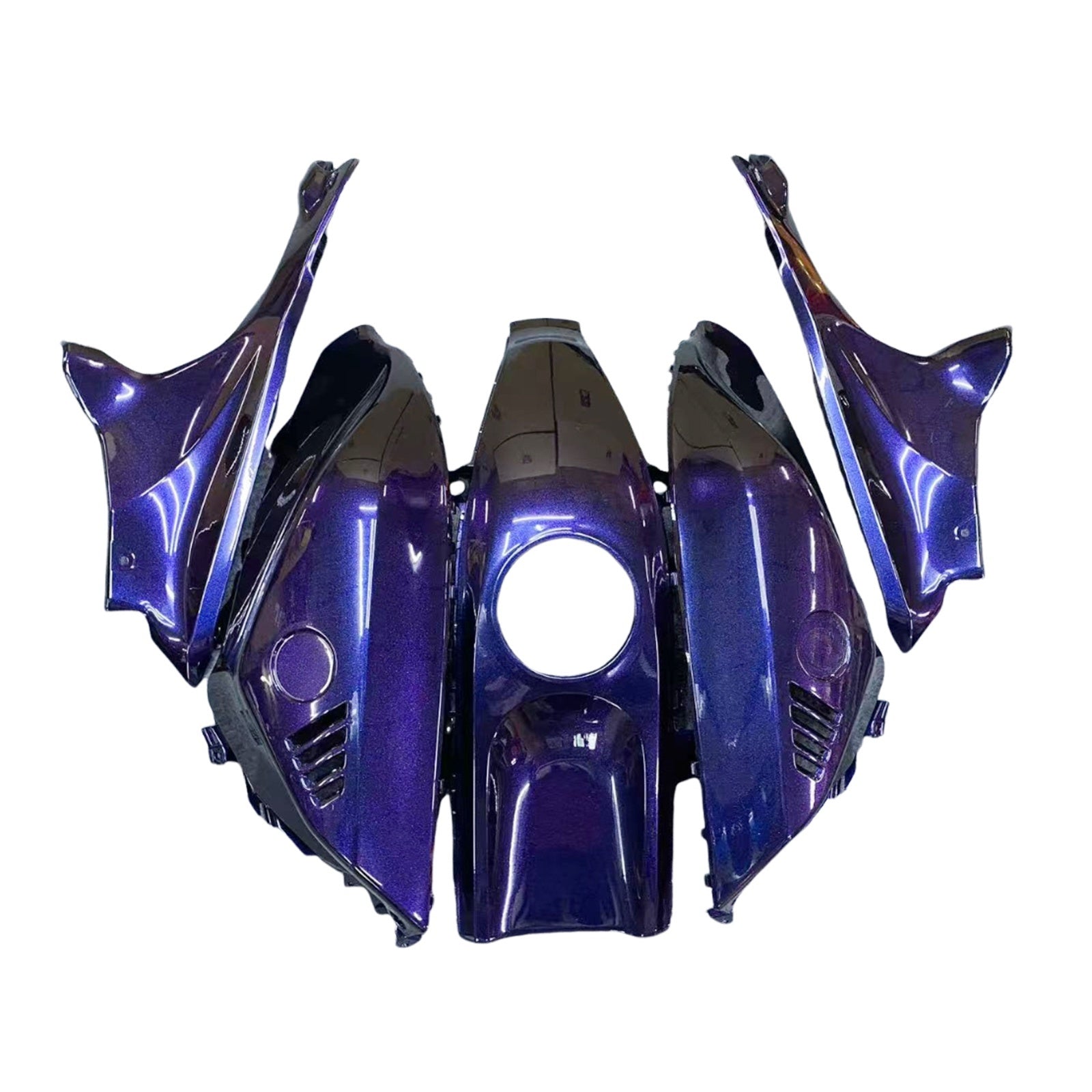 Amotopart 2021-2025 Yamaha YZF-R7 Bleu Dégradé&Kit de carénage Purple Style1
