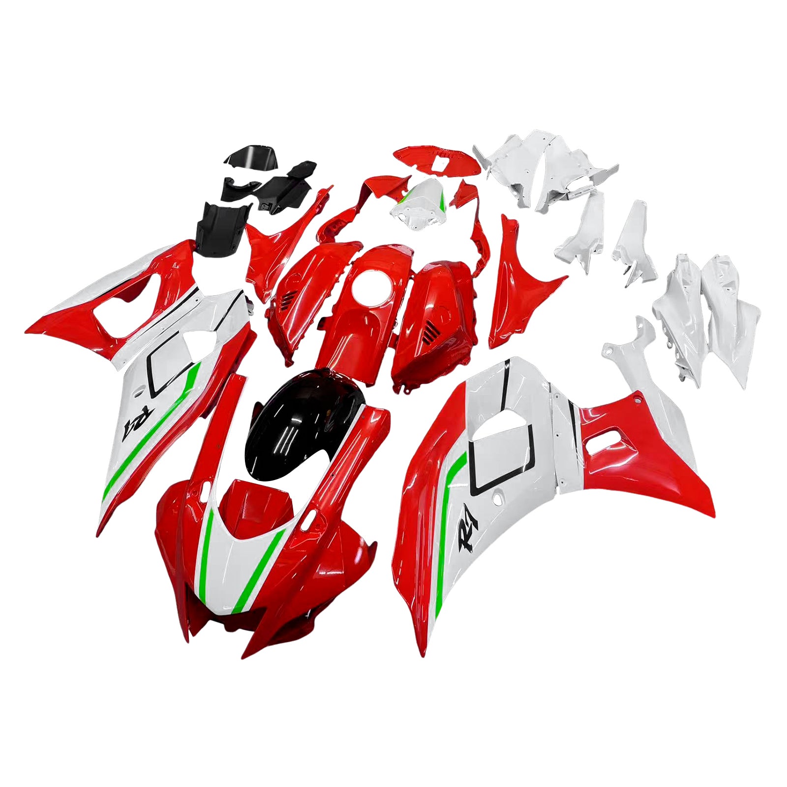 Amotopart 2021-2025 Yamaha YZF-R7 White Red Fairing Kit