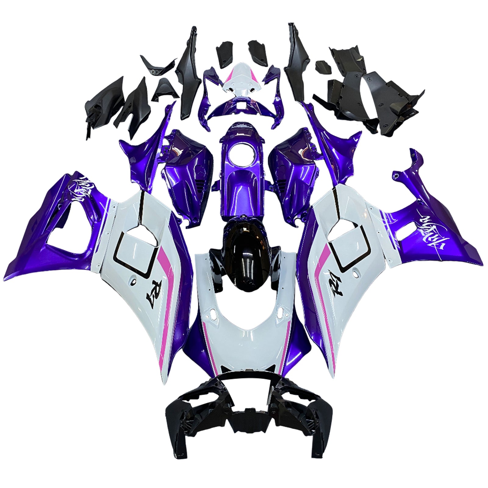 Amotopart 2021-2025 Yamaha YZF-R7 White Blue Fairing Kit