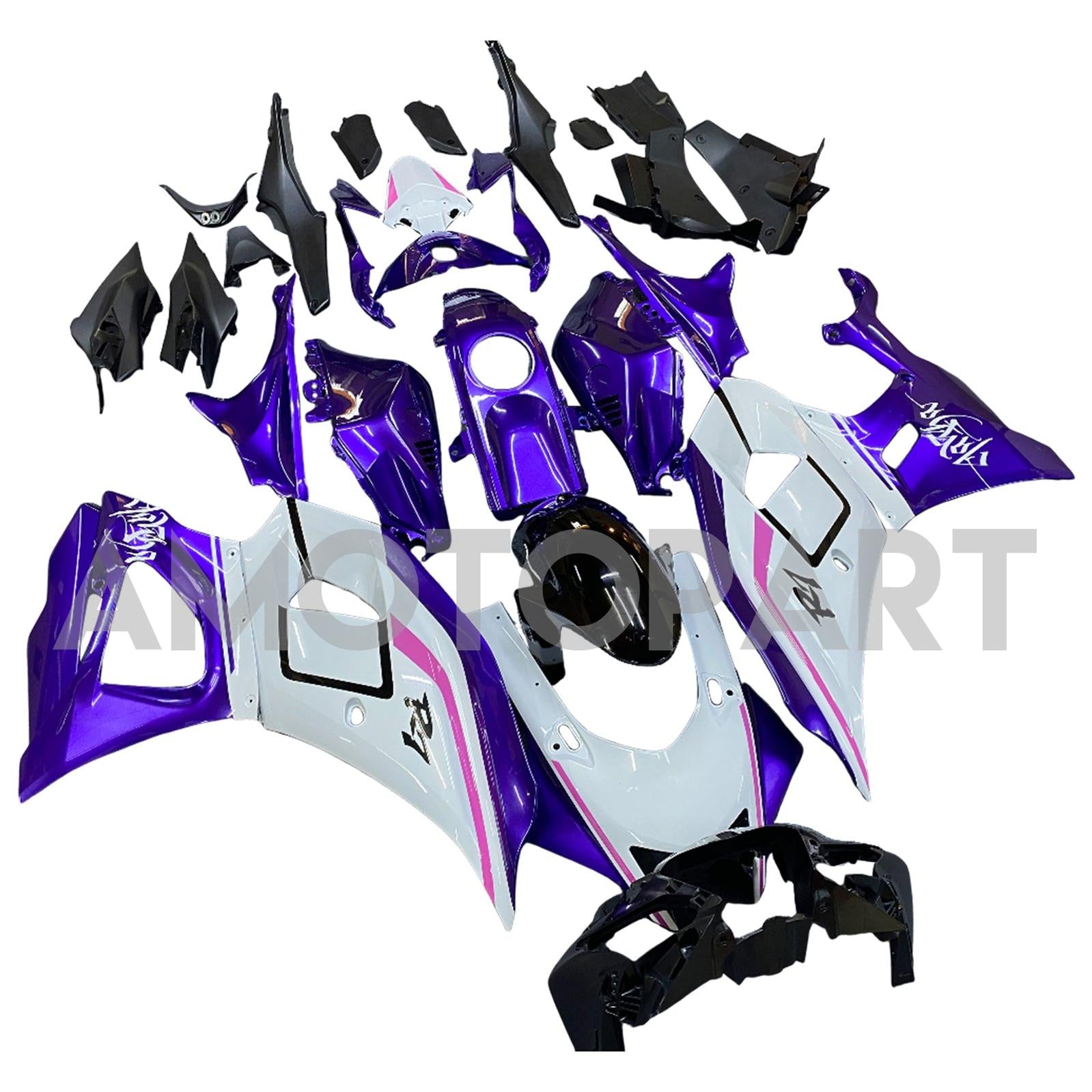 Amotopart 2021-2025 Yamaha YZF-R7 White Blue Fairing Kit
