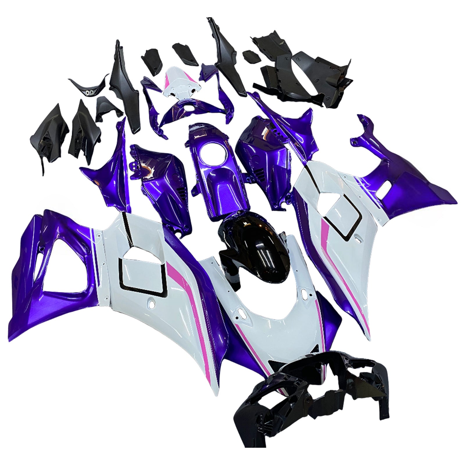 Amotopart 2021-2025 Yamaha YZF-R7 White Blue Fairing Kit