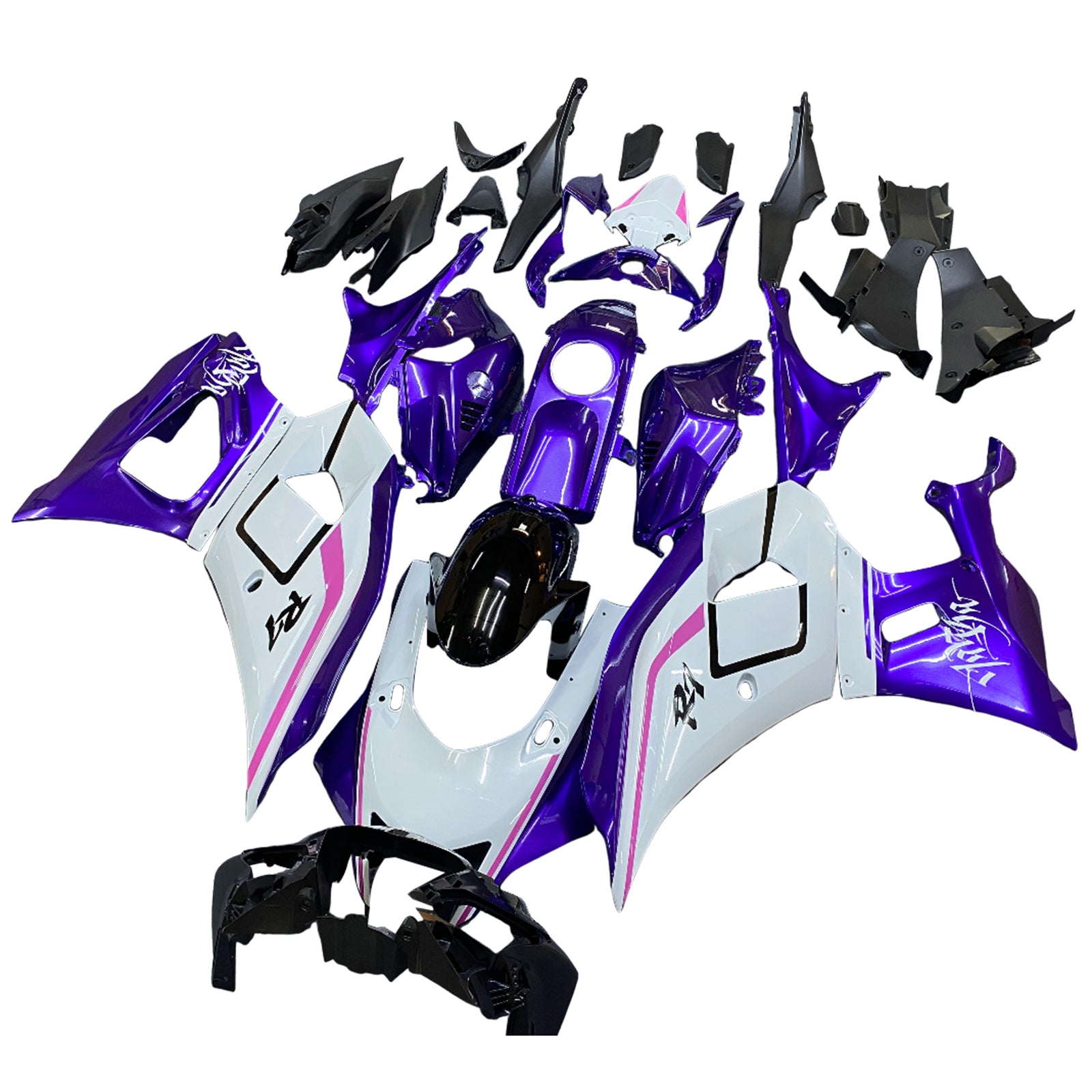 Amotopart 2021-2025 Yamaha YZF-R7 White Blue Fairing Kit