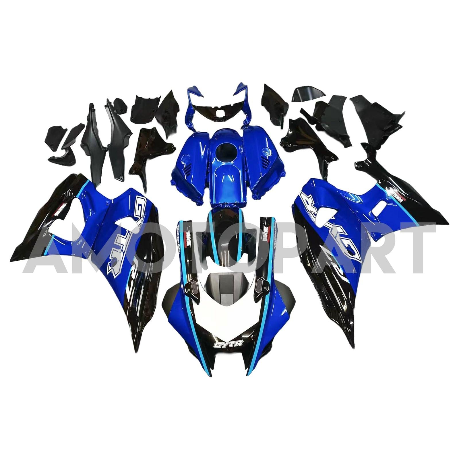 Amotopart 2021-2025 Yamaha YZF-R7 Blue Black Fairing Kit