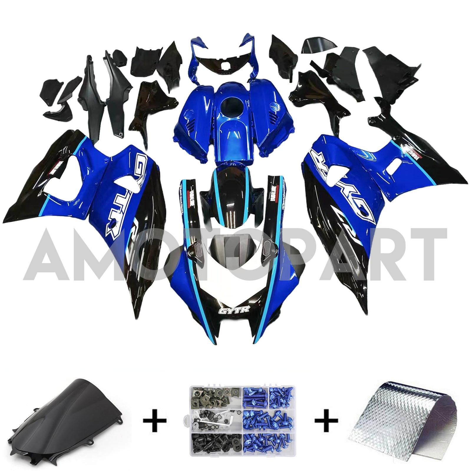 Amotopart 2021-2025 Yamaha YZF-R7 Blue Black Fairing Kit