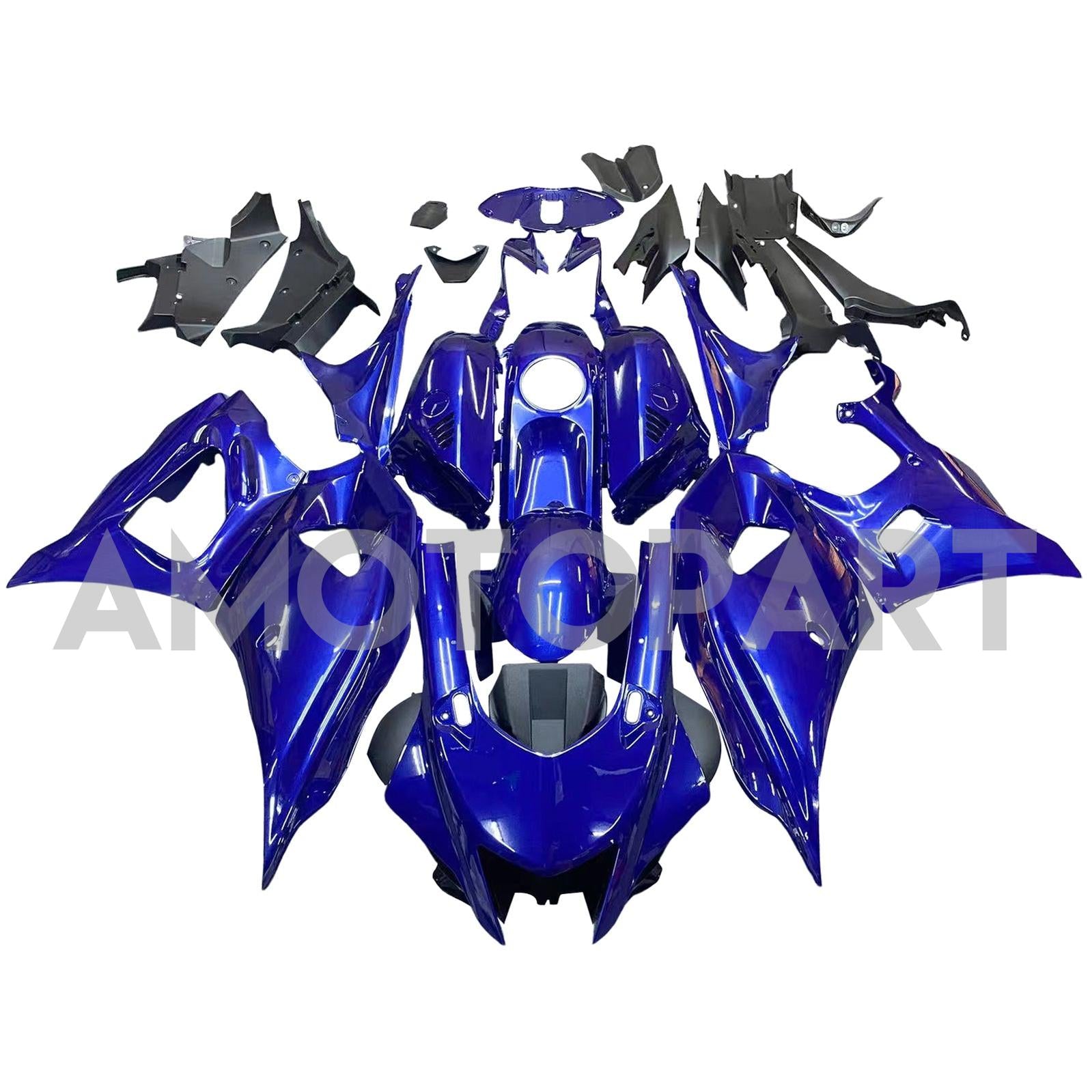 Amotopart 2021-2025 Yamaha YZF-R7 Shiny Dark Blue Fairing Kit
