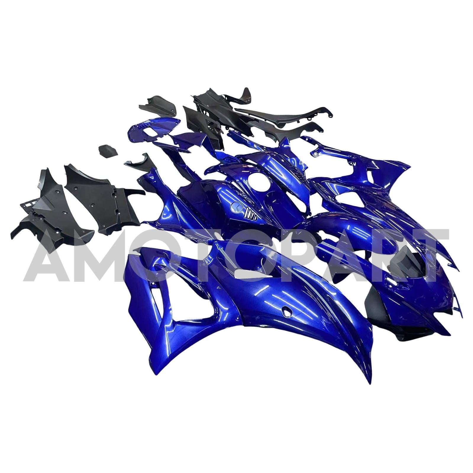 Amotopart 2021-2025 Yamaha YZF-R7 Shiny Dark Blue Fairing Kit