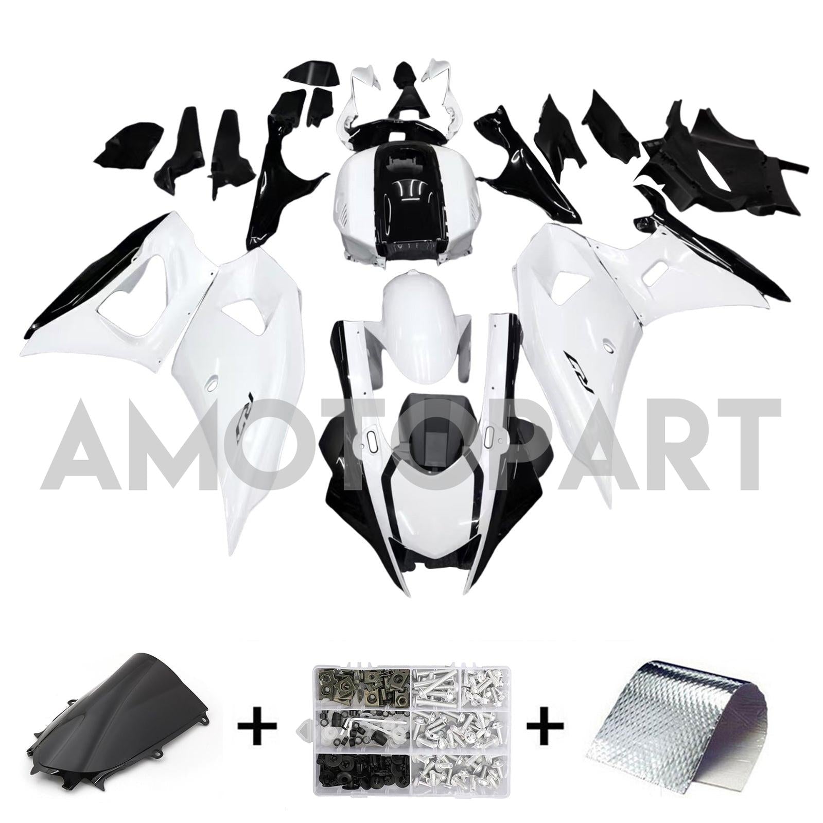 Amotopart 2021-2025 Yamaha YZF-R7 Gloss White Fairing Kit