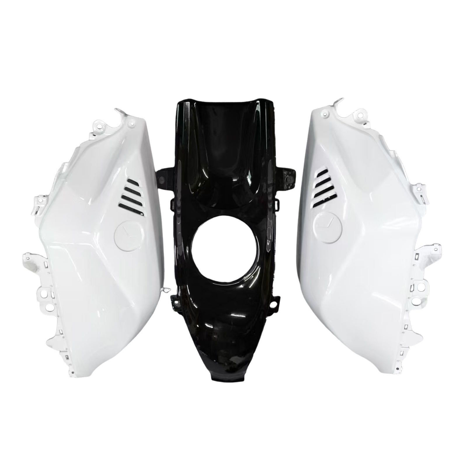 Amotopart 2021–2025 Yamaha YZF-R7 glänzend weißes Verkleidungsset
