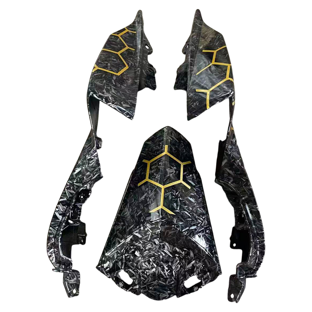 Amotopart 2021-2025 Yamaha YZF-R7 Forged Carbon Fiber Gold Fairing Kit