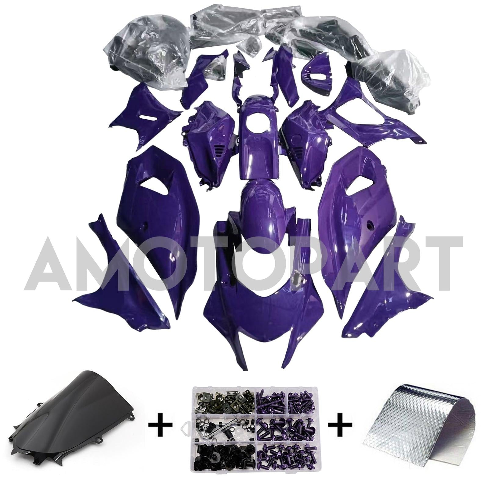 Amotopart 2021-2025 Yamaha YZF R7 Purple Fairing Kit