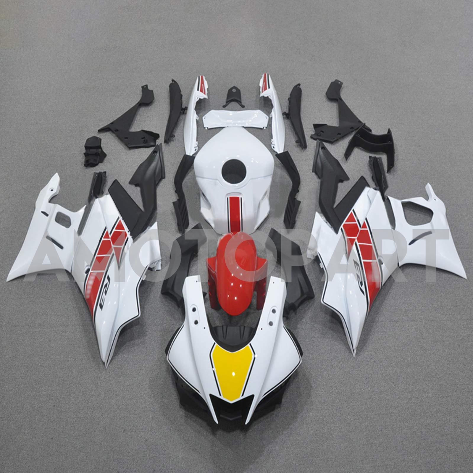 Amotopart 2022-2023 Yamaha YZF-R3 R25 White & Red Fairing Kit
