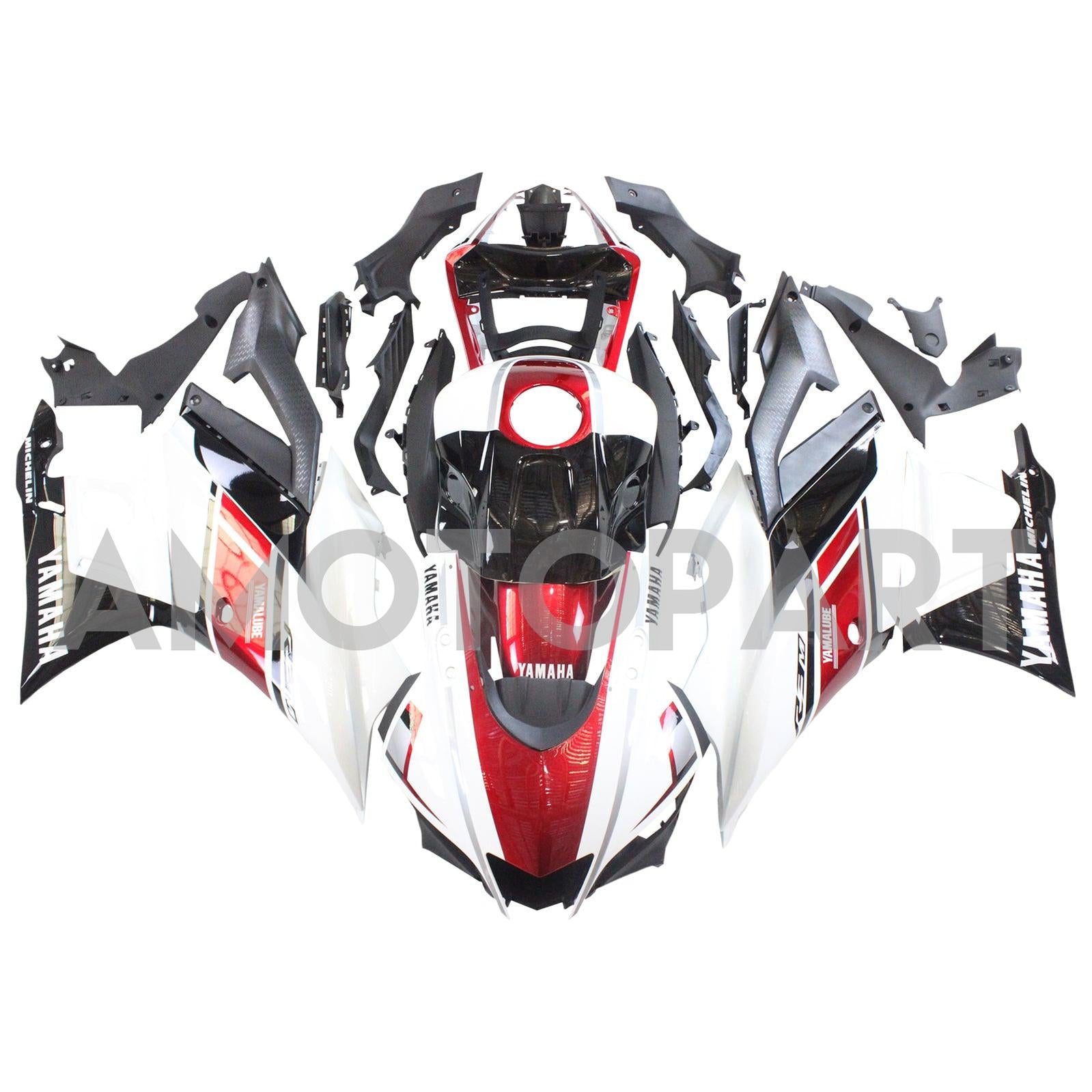 AMOTOPT 2022-2024 YAMAHA YZF-R3 R25 KIT DE FAIRAÇÃO VERMELHA ESCURA