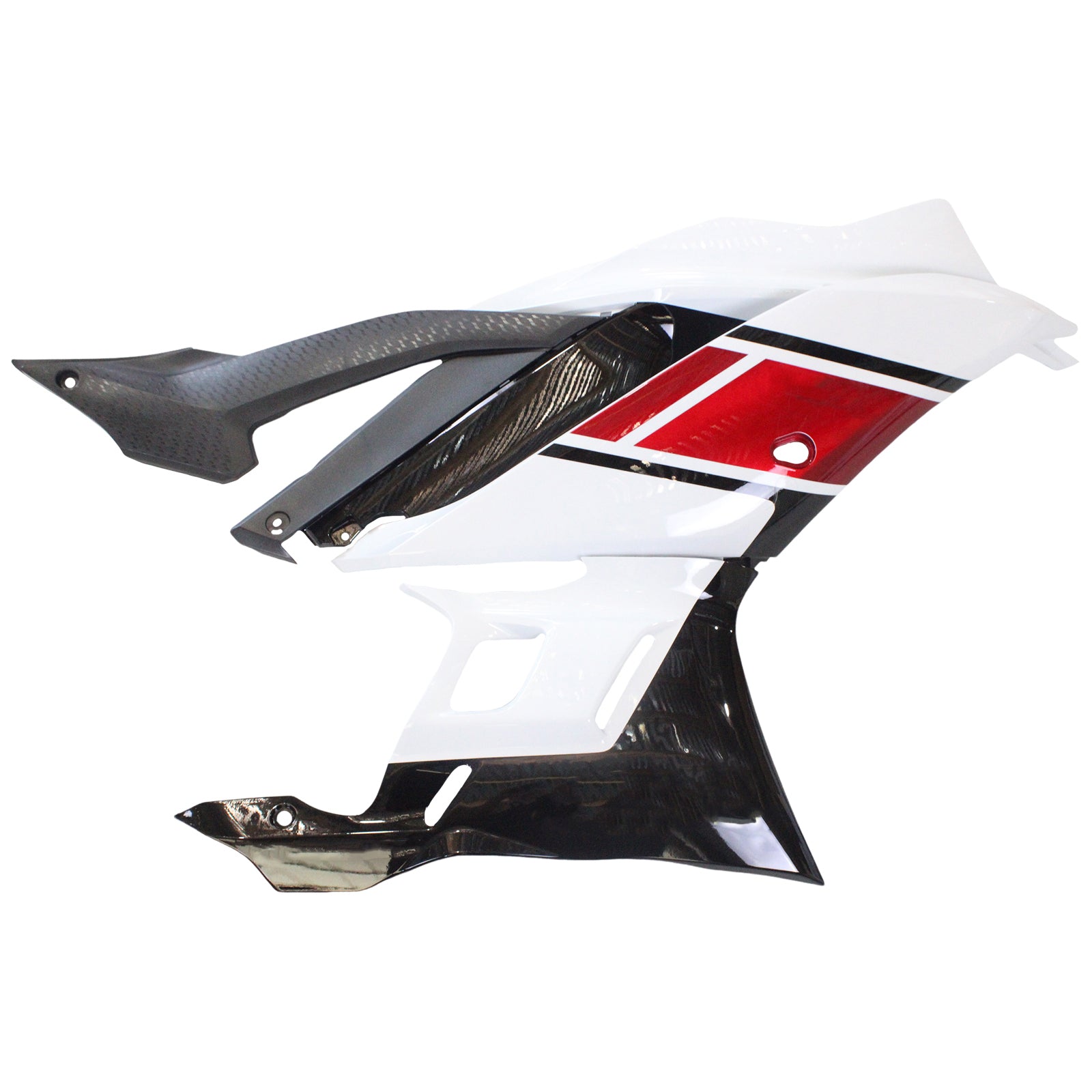 Amotopart 2022-2024 Yamaha YZF-R3 R25 White Red Fairing Kit