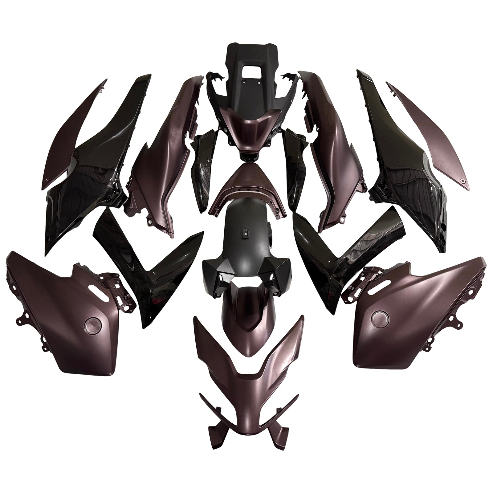 Amotopart 2022-2024 Yamaha Tmax560 Kit de carénage noir noir noir