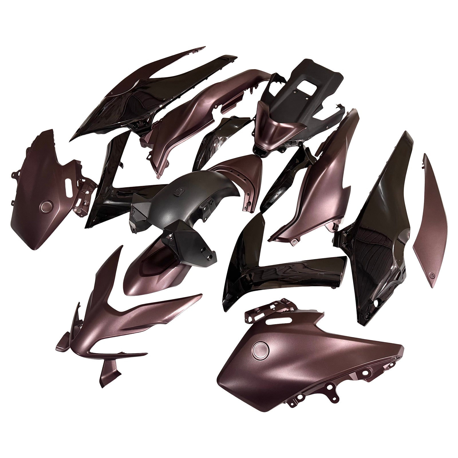 Kit carena Amotopart 2022-2024 Yamaha TMAX560 nero viola scuro