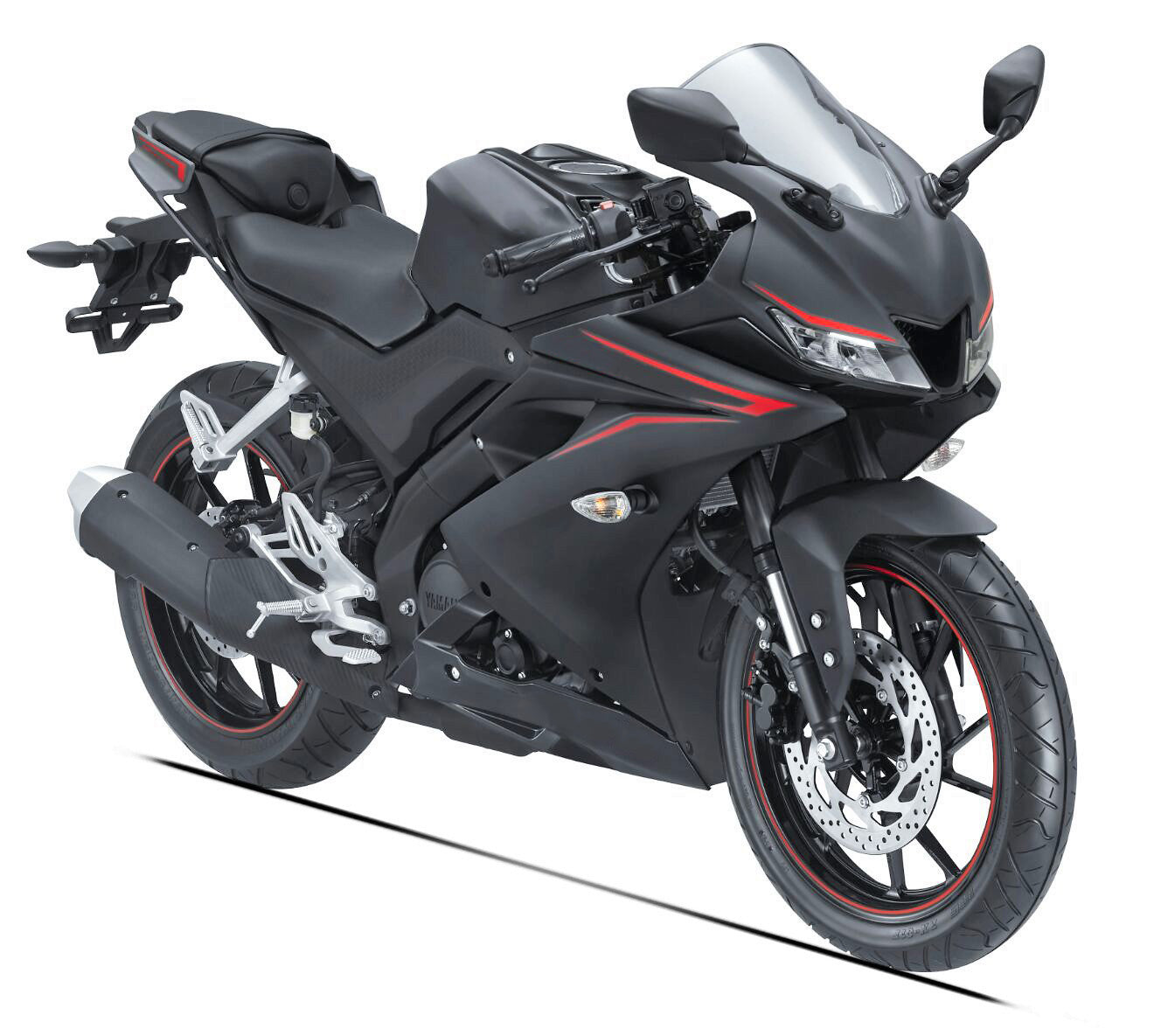 Amotopart 2018–2024 Yamaha YZF R15 schwarzes Verkleidungsset