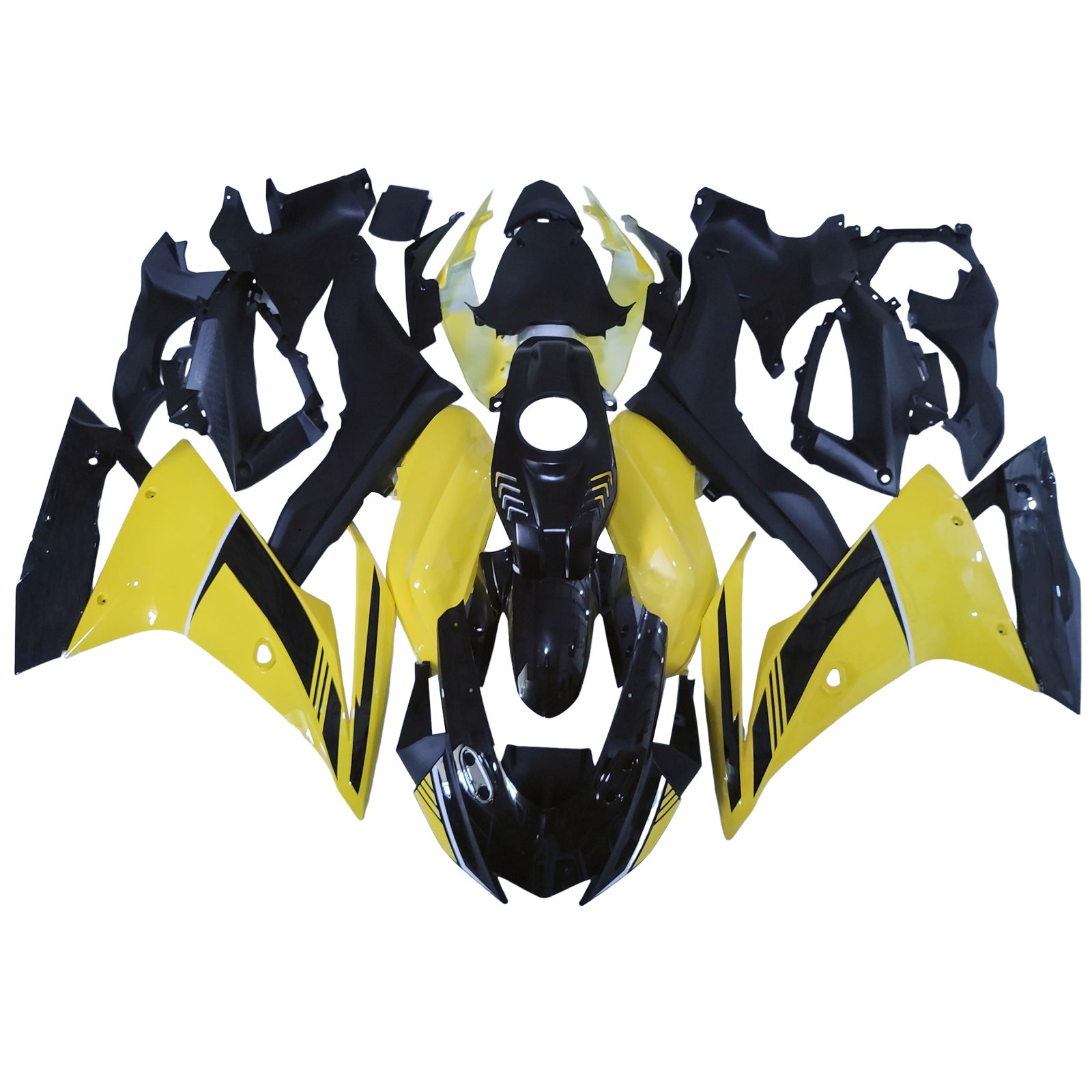 Amotopart 2018–2024 Yamaha YZF R15 Gelb Schwarz Verkleidungsset