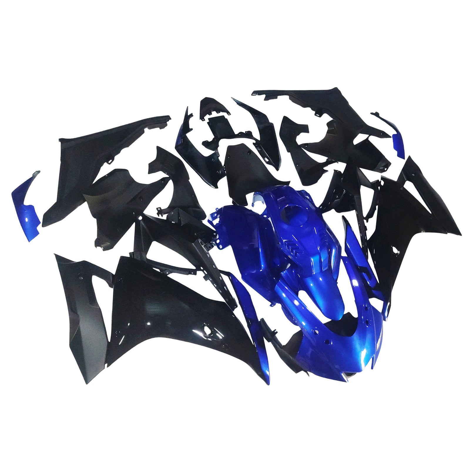 Amotopart 2019-2022 Yamaha YZF R125 Black Blue Fairing Kit