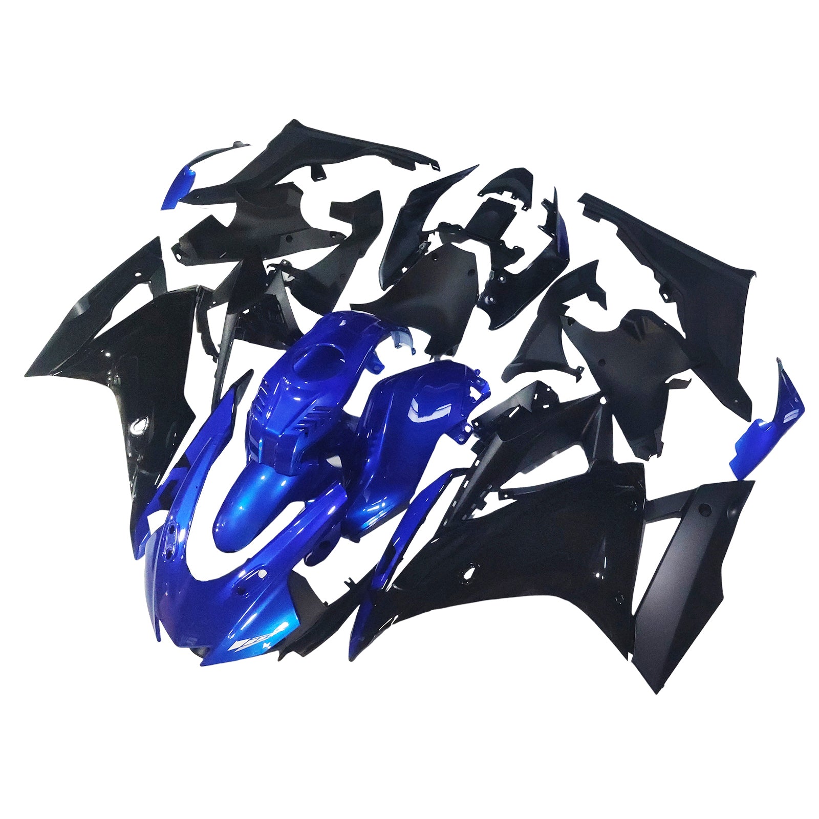 Amotopart 2019-2022 Yamaha YZF R125 Black Blue Fairing Kit