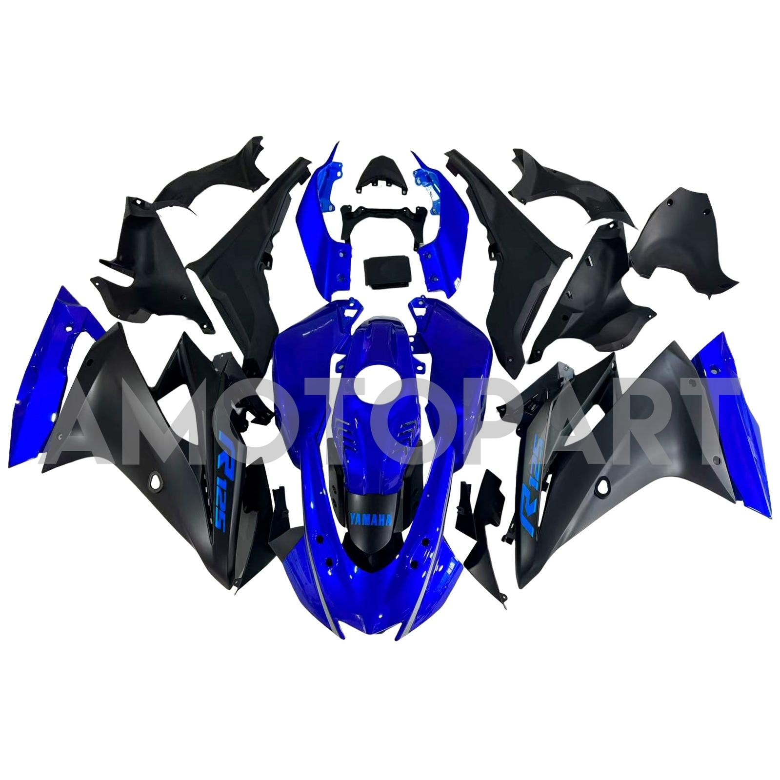 Amotopart 2019-2024 Yamaha YZF R125 Dark Blue Fairing Kit