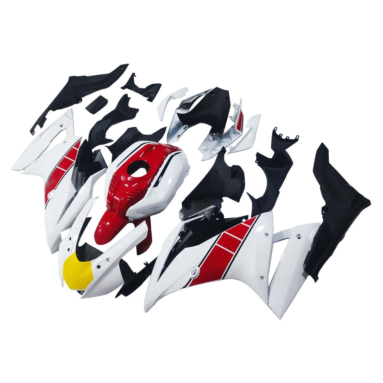Amotopart 2019-2024 Yamaha Yzf R125 White Red Black Fairing Kit