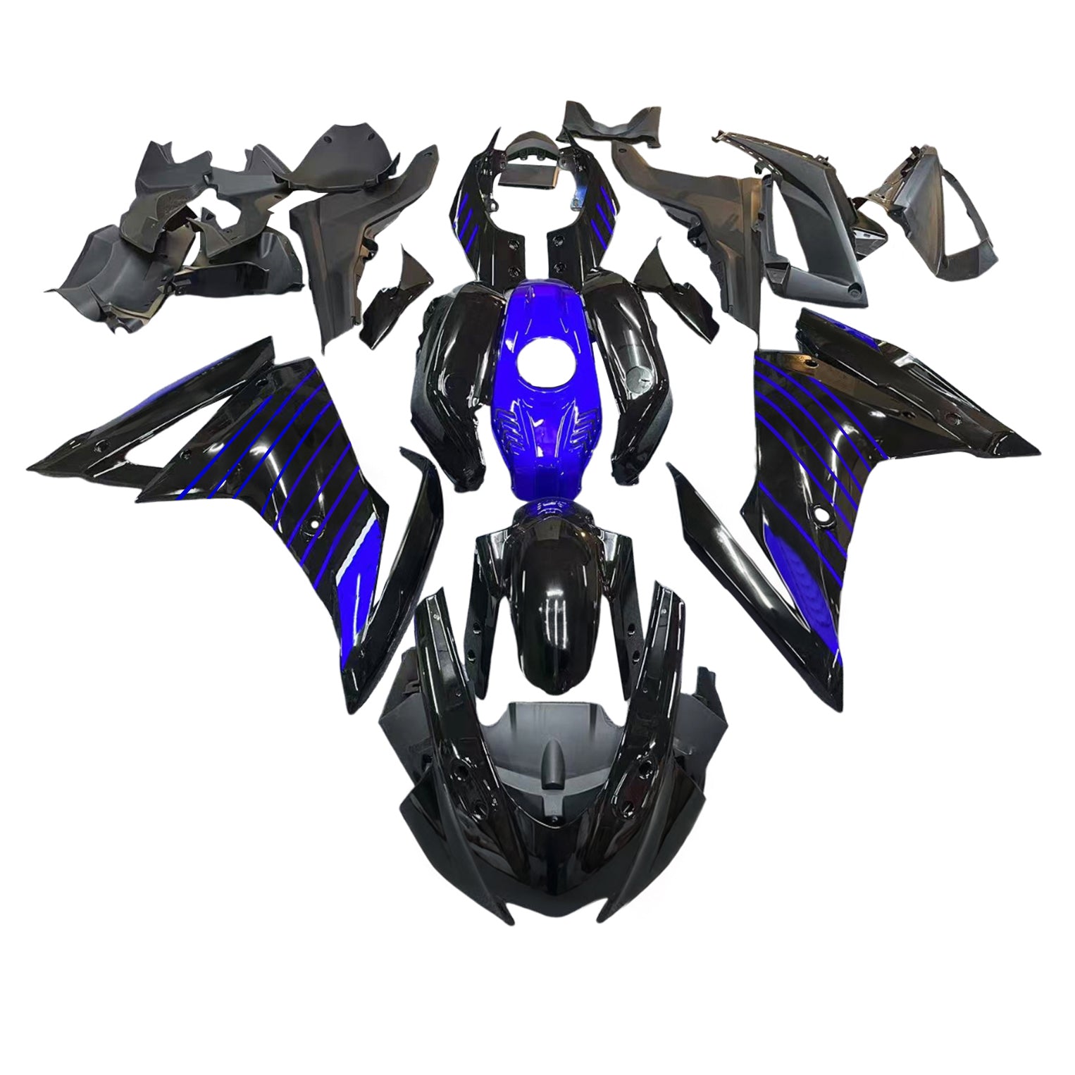 Amotopart 2019-2022 Yamaha YZF R125 Black Fairing Kit