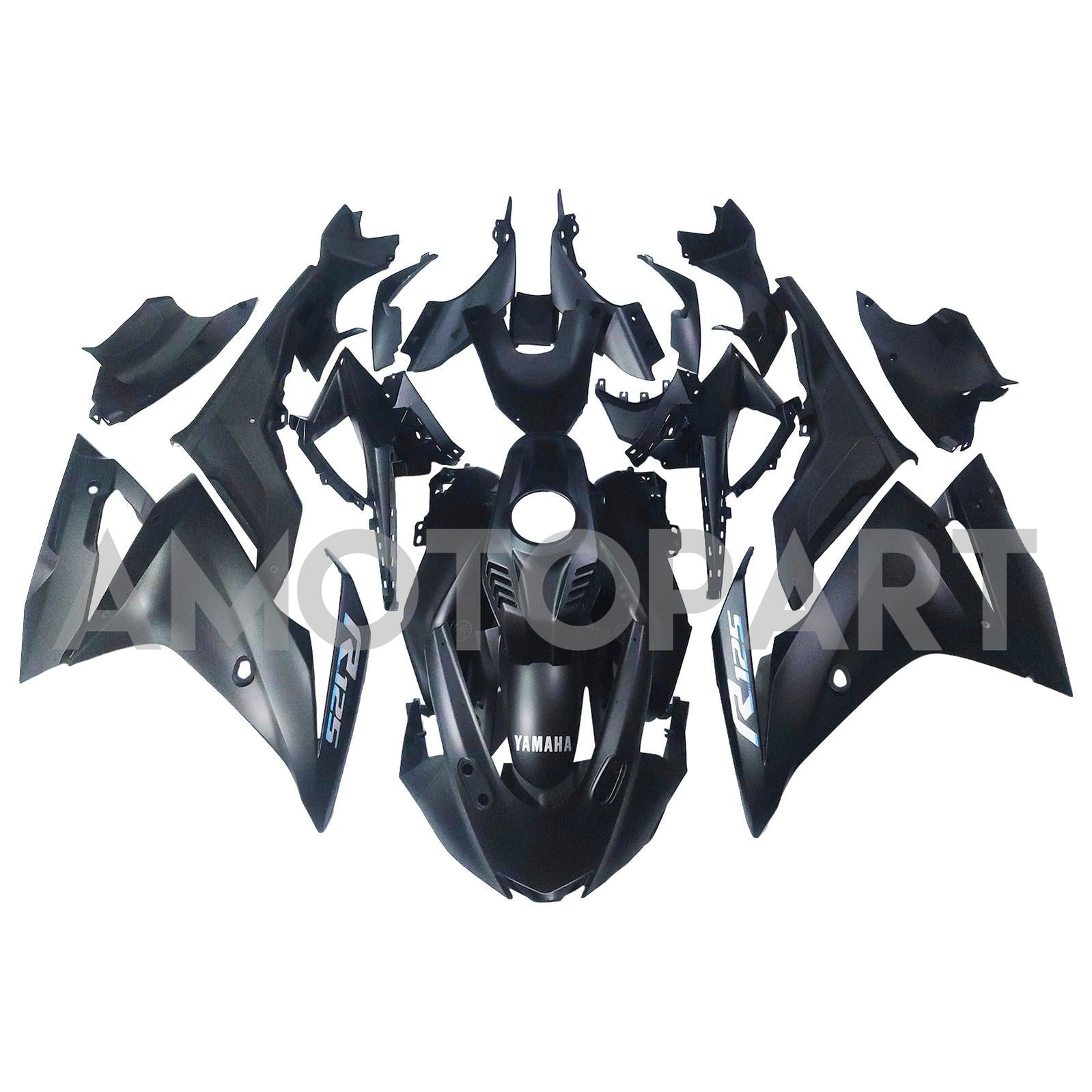 Amotopart 2019-2024 Yamaha YZF R125 Black Fairing Kit