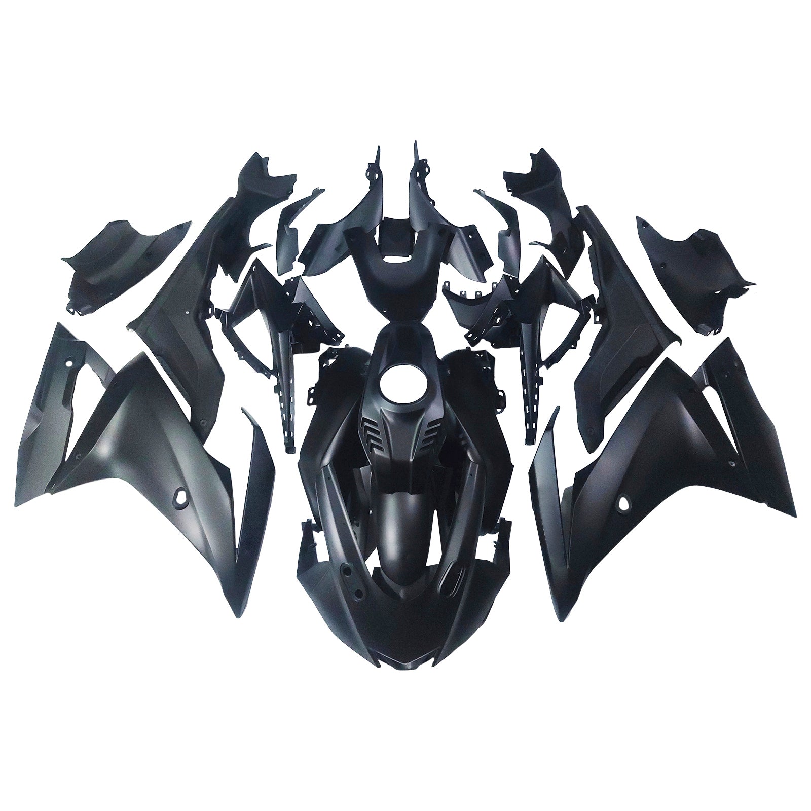 Amotopart 2019–2022 Yamaha YZF R125 schwarzes Verkleidungsset