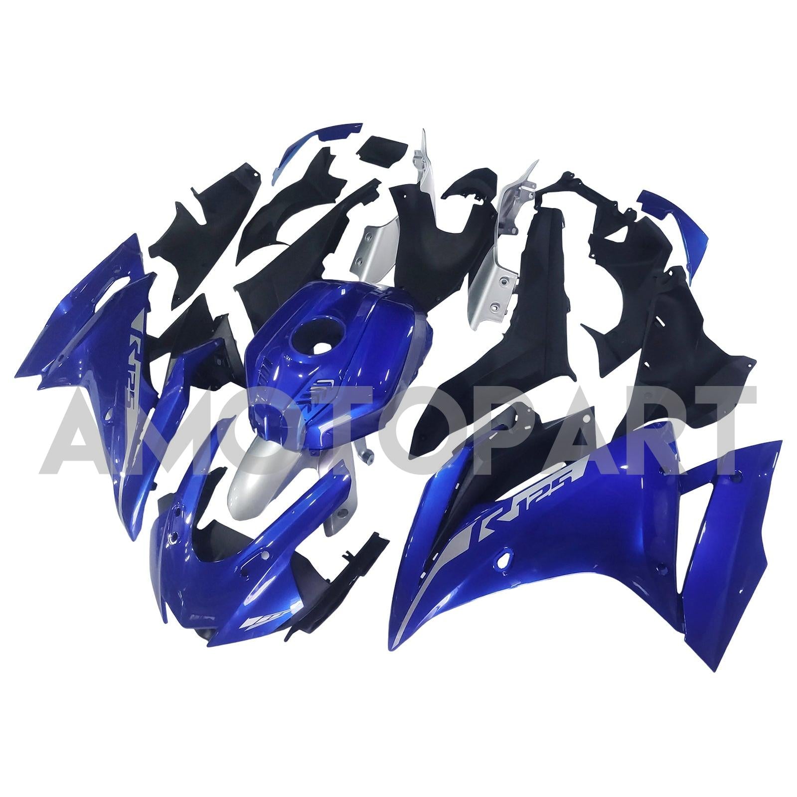Amotopart 2019-2024 ヤマハ YZF R125 ブルーブラック フェアリングキット