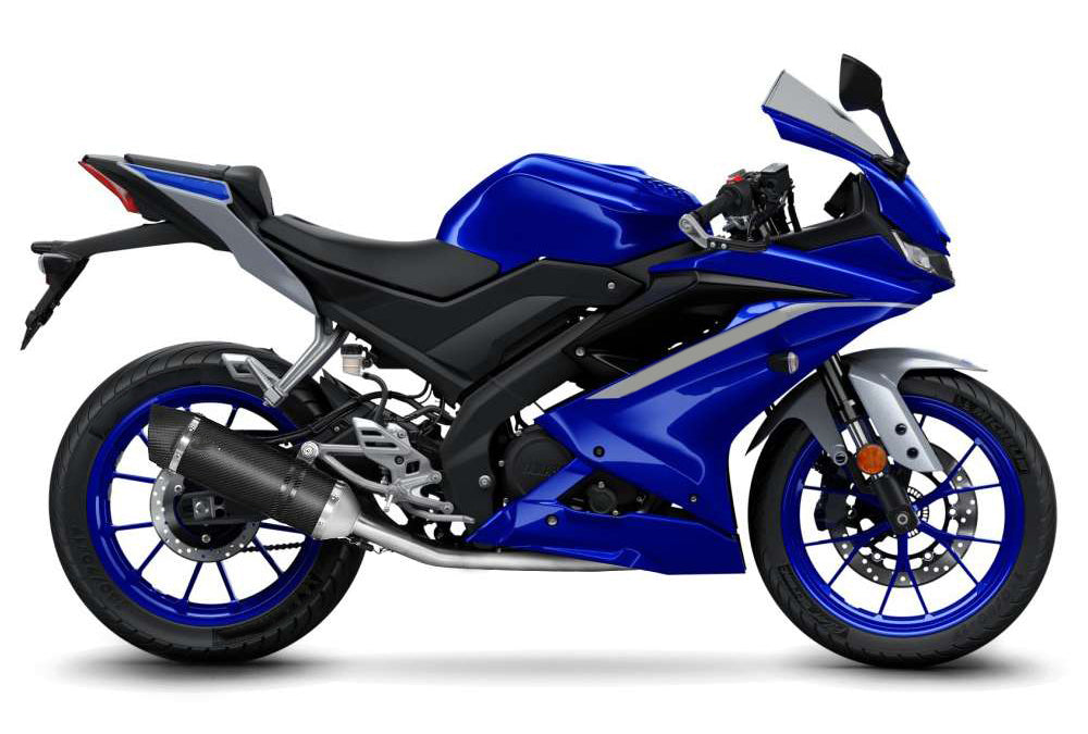 Amotopart 2019–2022 Yamaha YZF R125 Blau Schwarz Verkleidungsset